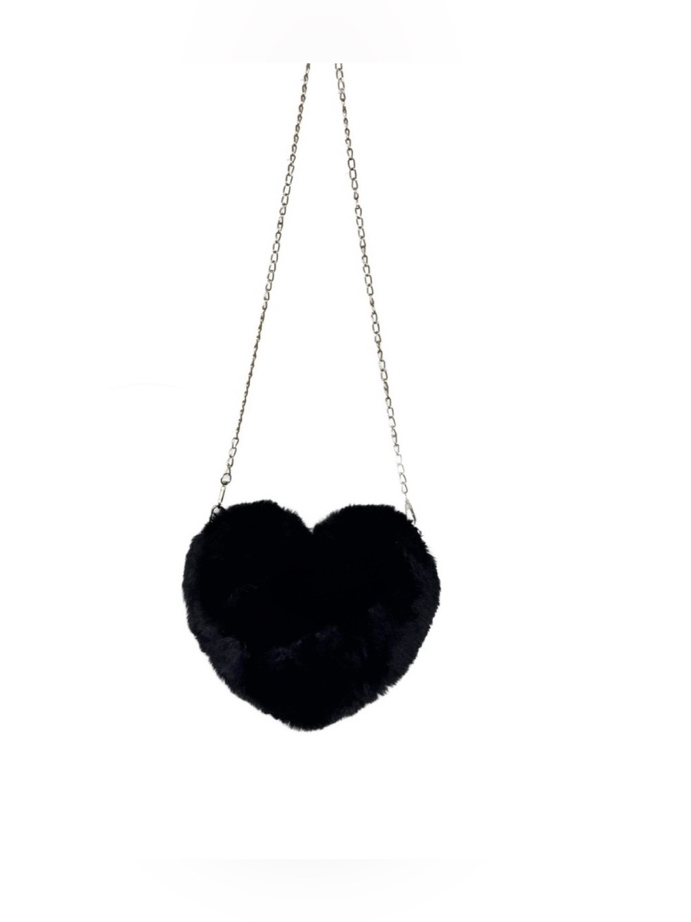 Heart Crossbody Faux Fur Purse NWOT
